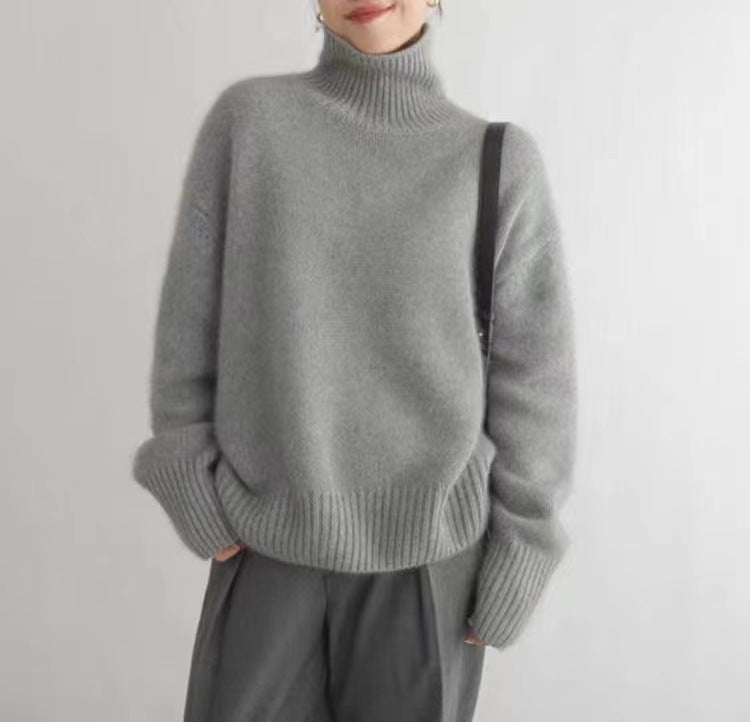 High Neck Cashmere Sweater