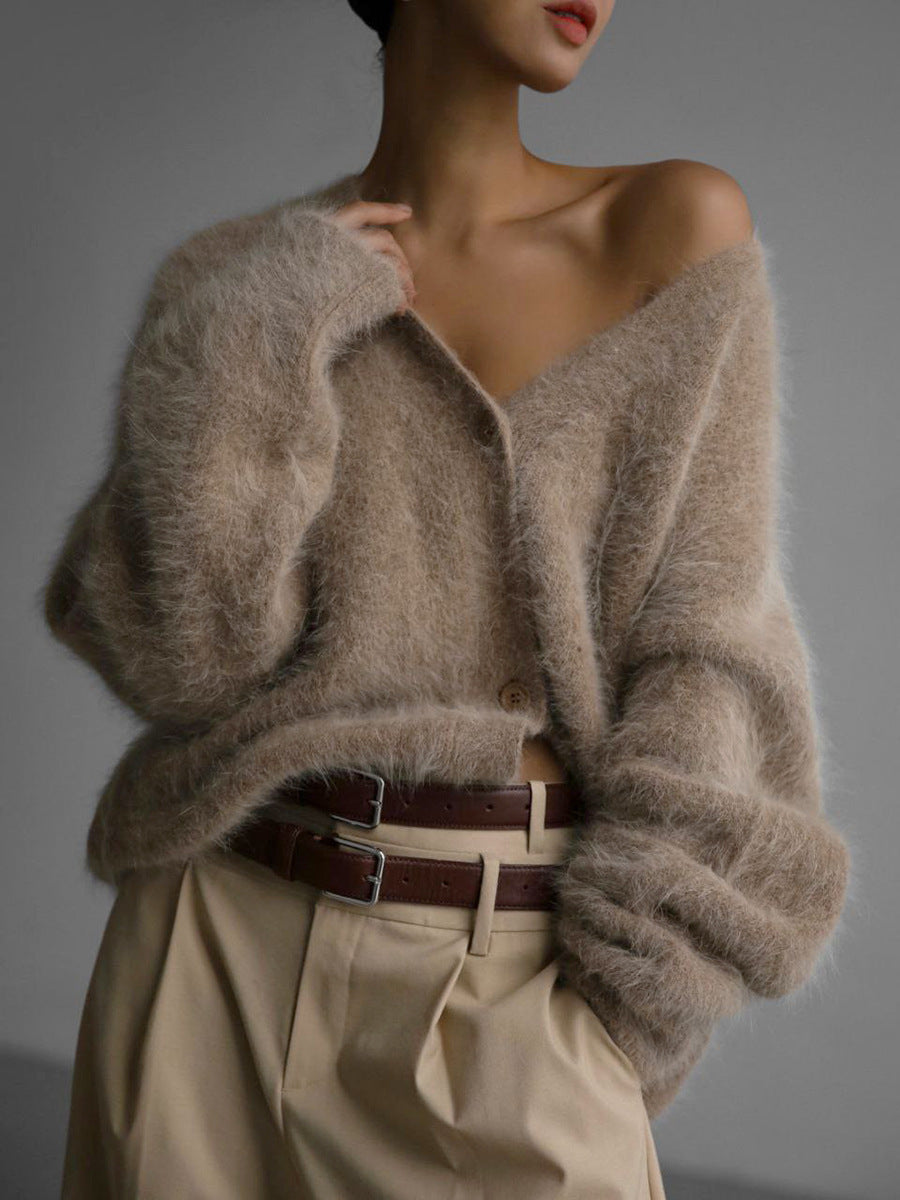 Relaxed Long Sleeve Sweater Cardigan