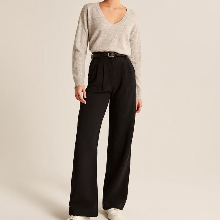 High Waist Wide Leg Trousers