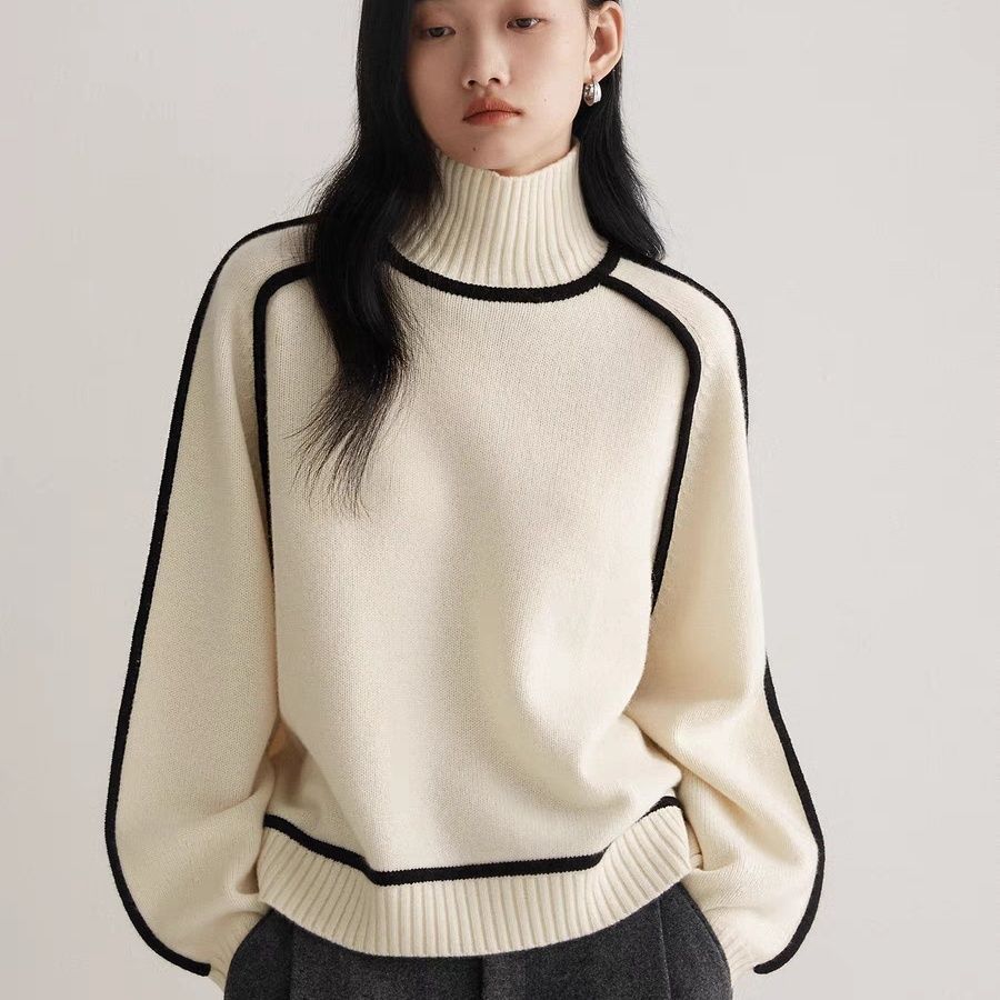 Contrast Trim Sweater