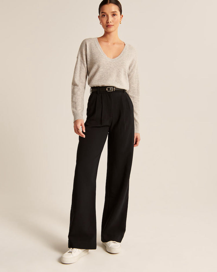 High Waist Wide Leg Trousers