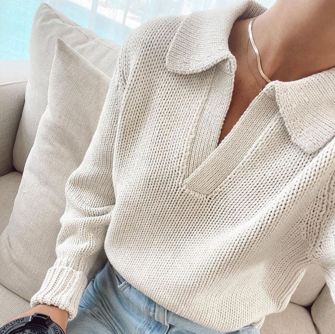 Cotton Blend Casual Sweater