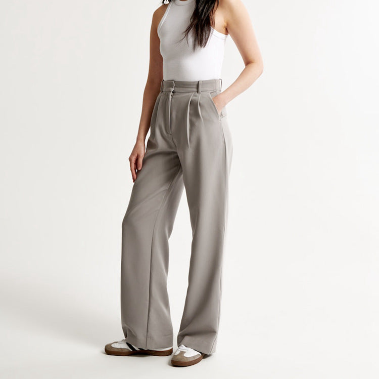 High Waist Wide Leg Trousers